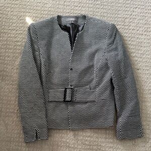 Liz Claiborne Black and White Patterned Blazer